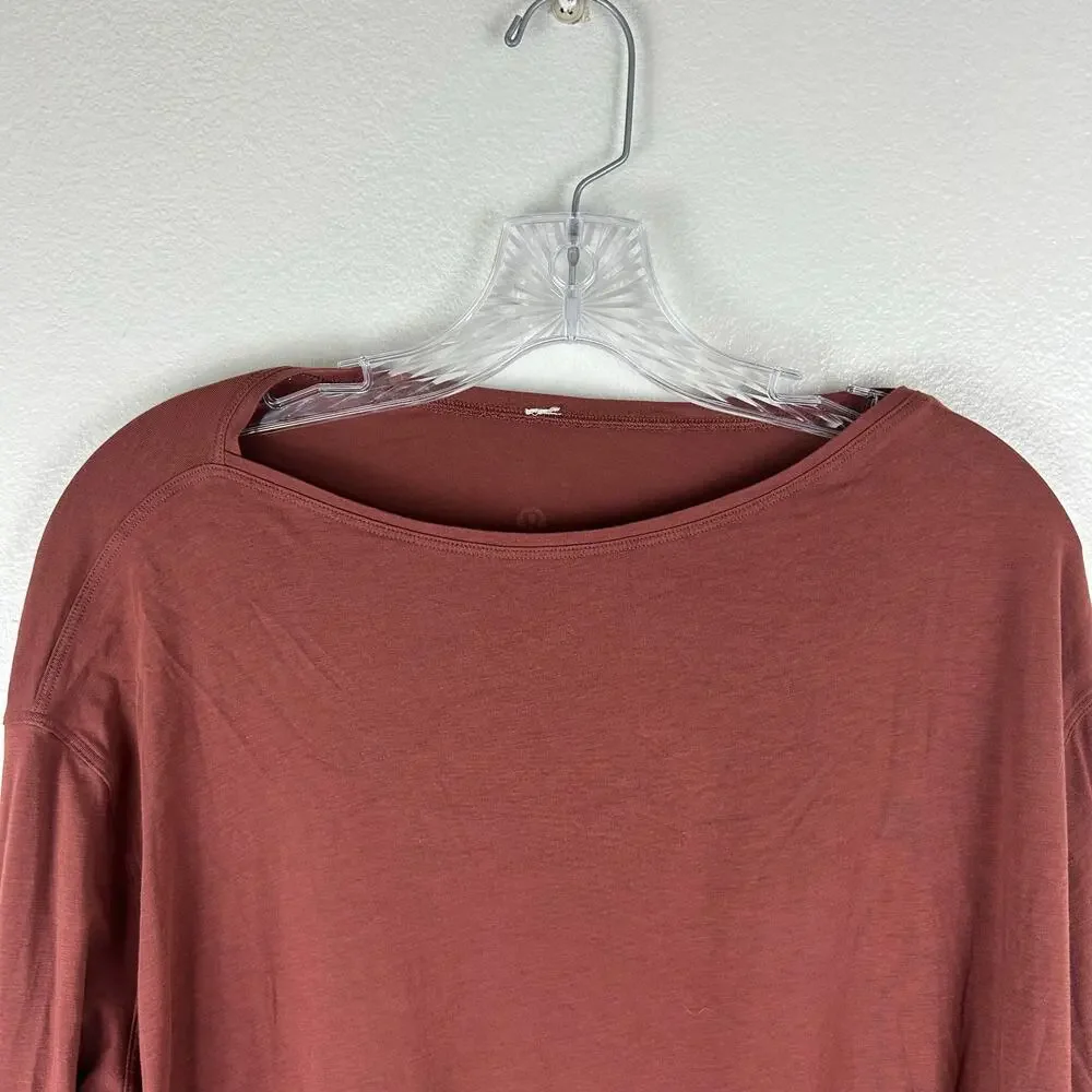 lululemon athletica long sleeve tee in dusty rose
